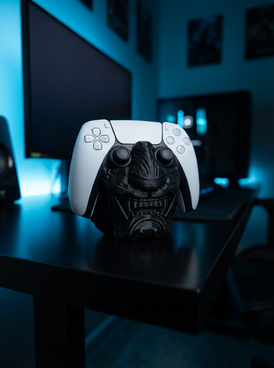 SKULL STAND – PS5-KONTROLLENS TRON - 3D printad