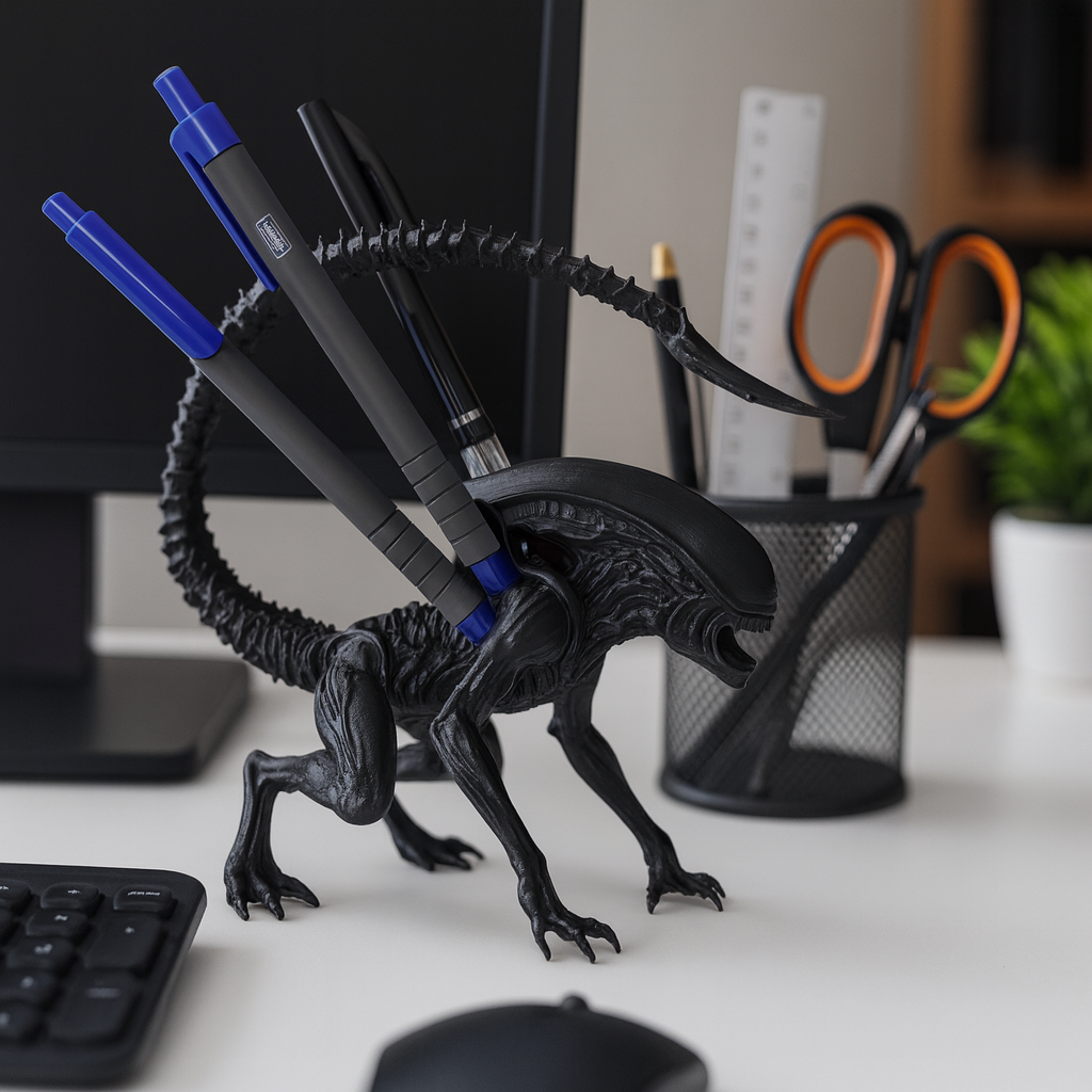 Pennhållaren som tar över kommandot - 3D printad Xenomorph