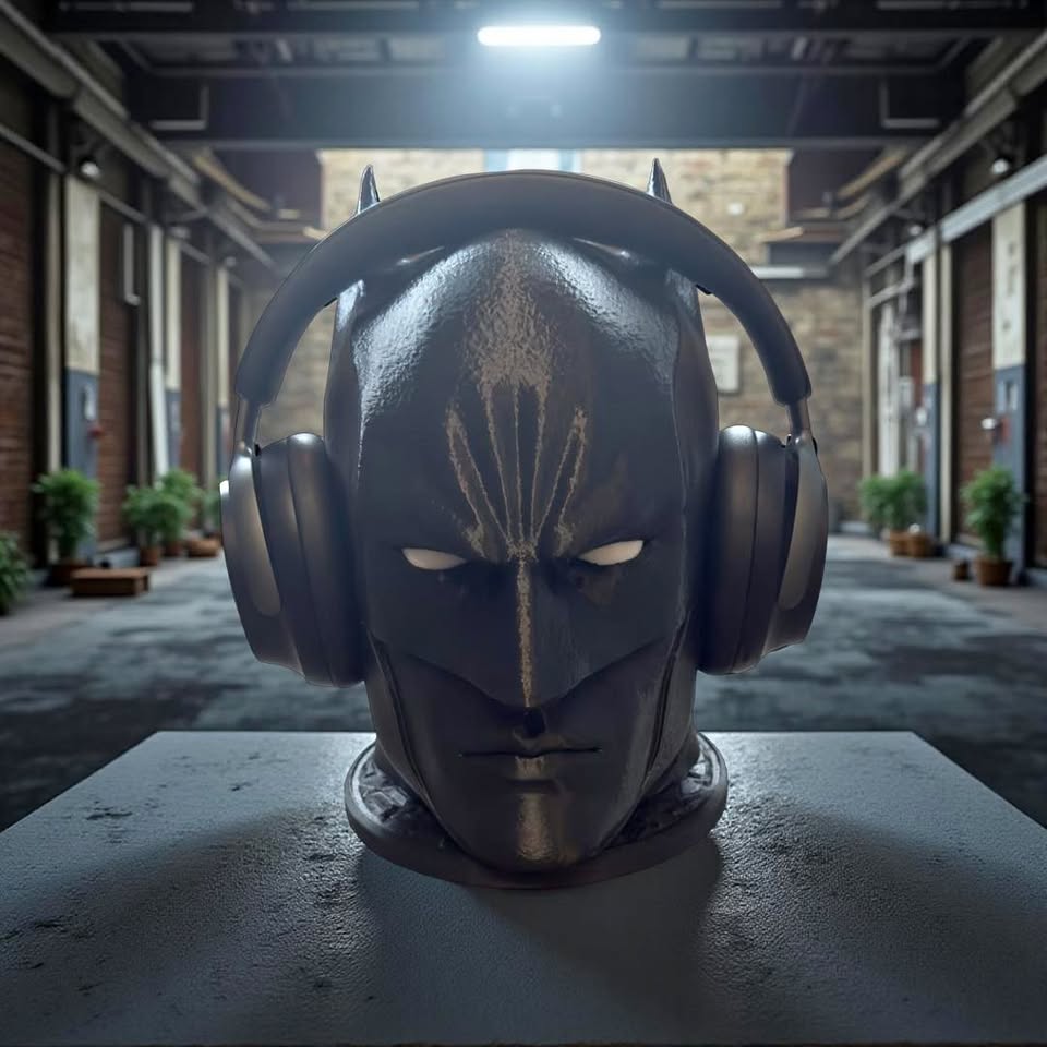 Hörlurshållare Batman - 3D printad