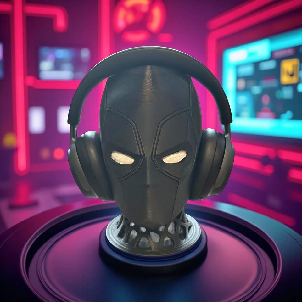 Hörlurshållare Deadpool the bad one - 3D printad